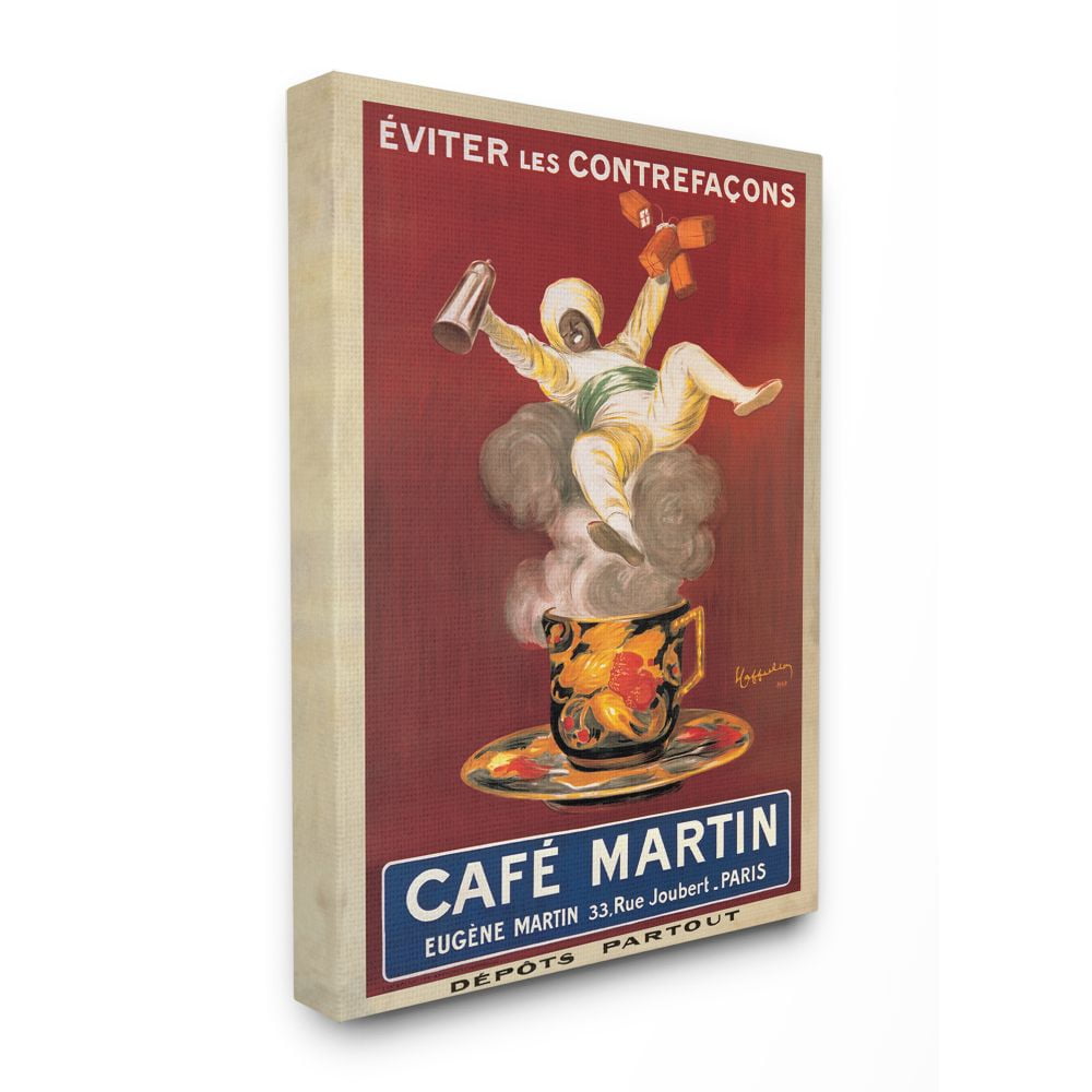 Stupell Home Décor Cafe Martin Vintage Poster Design Canvas Wall Art by Marcello Dudovich