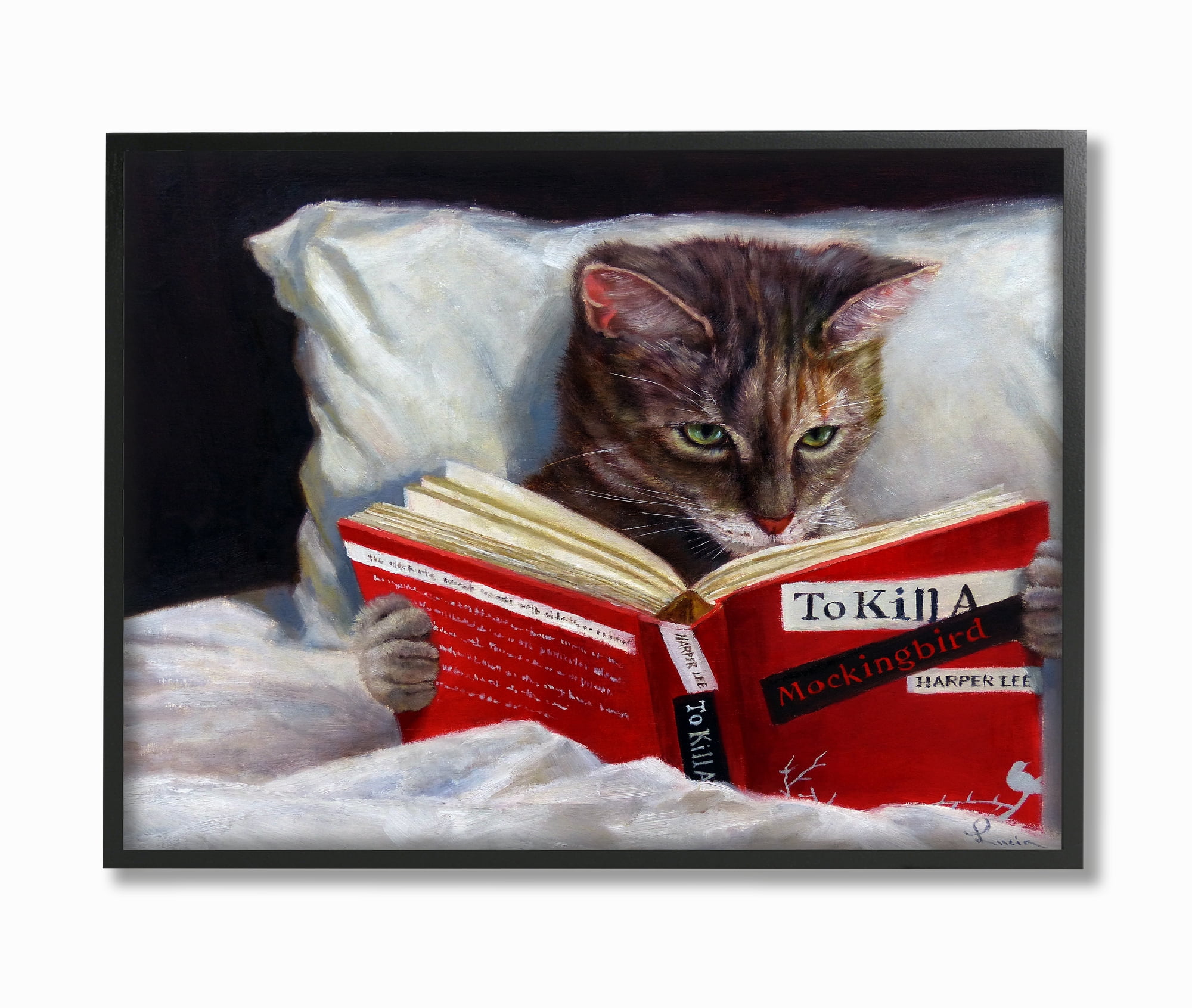 Stupell Home Décor Cat Framed Art Print, by Lucia Heffernan