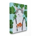 thumbnail image 1 of Stupell Home Décor Cat Goldfish Dinner Funny Animal Portrait Painting Canvas Wall Art by Sally B, 1 of 6