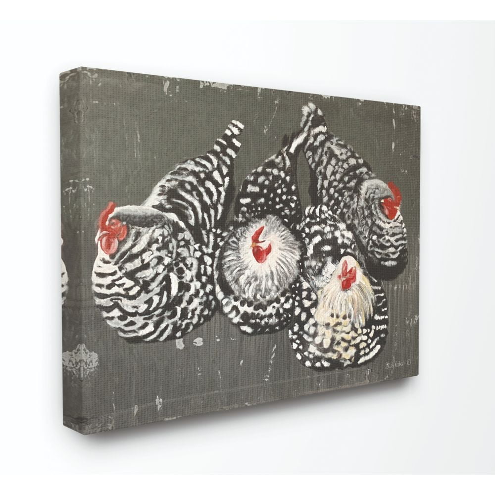 Stupell Home Décor Chicken Party Farm Animal Painting Canvas Wall Art by Suzi Redman