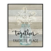 Stupell Home Décor Collection Together Is Our Favorite Place Oversized Framed Giclee Texturized Art, 16 X 1.5 X 20 Inches