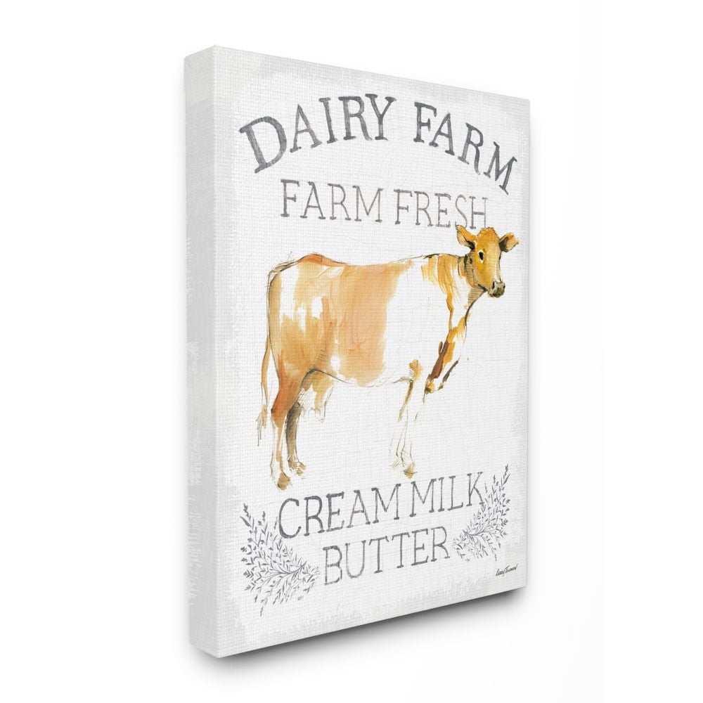 Farm Fresh Cream Milk Butter Canvas Wall Art