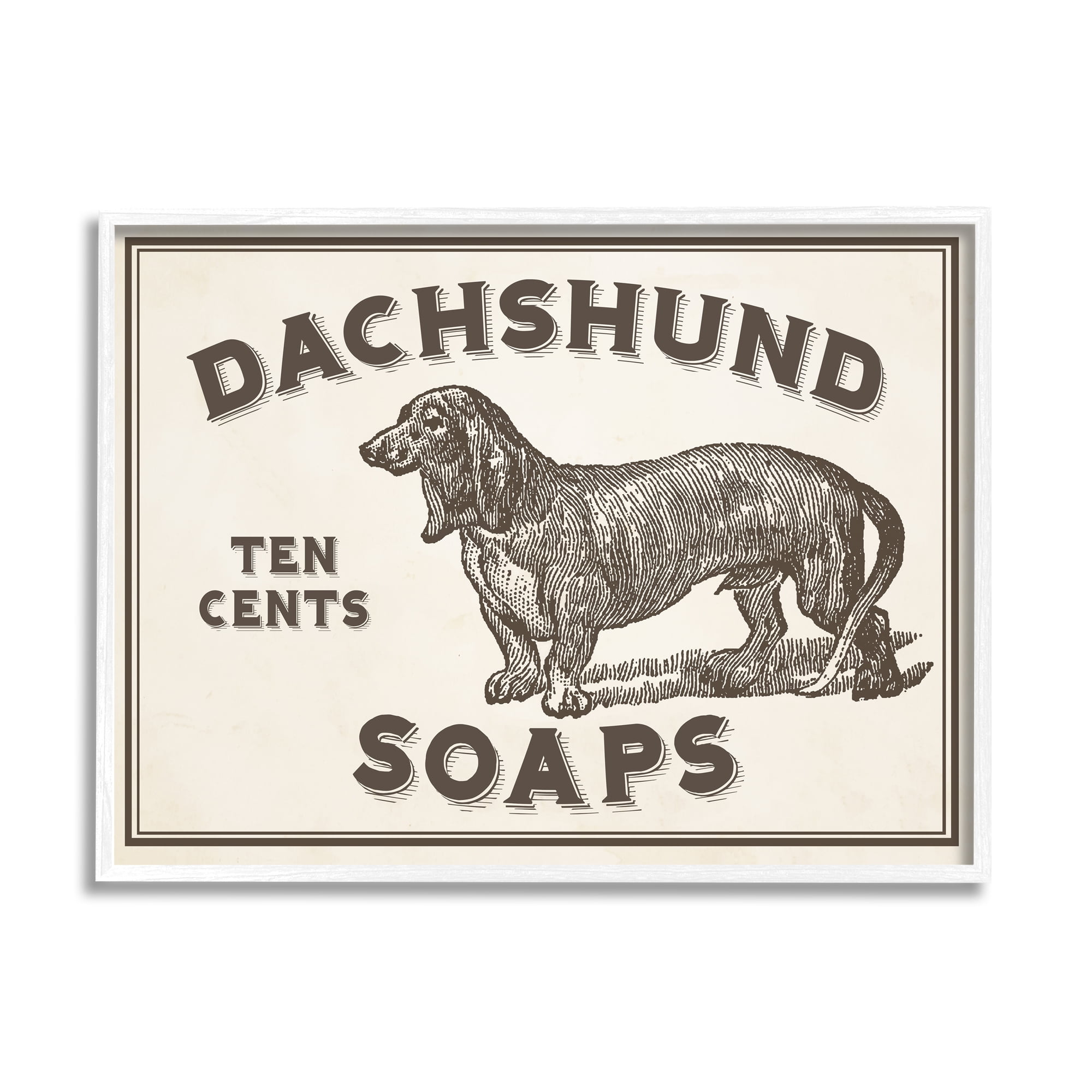 Stupell Industries Dachshund Soap Vintage Sign, 24 x 30,Design by Daphne Polselli