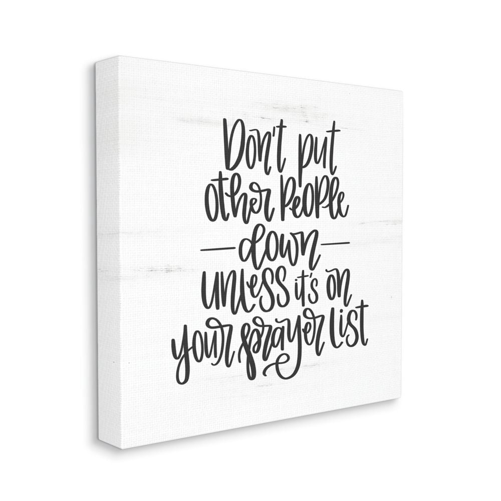 Stupell Home Décor Don't Put Others Down Inspirational Religious Word Design Canvas Wall Art by Imperfect Dust