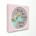 thumbnail image 1 of Stupell Home Décor Find the Magic Unicorn Cyan Pink Design Canvas Wall Art by Cindy Willingham, 1 of 1