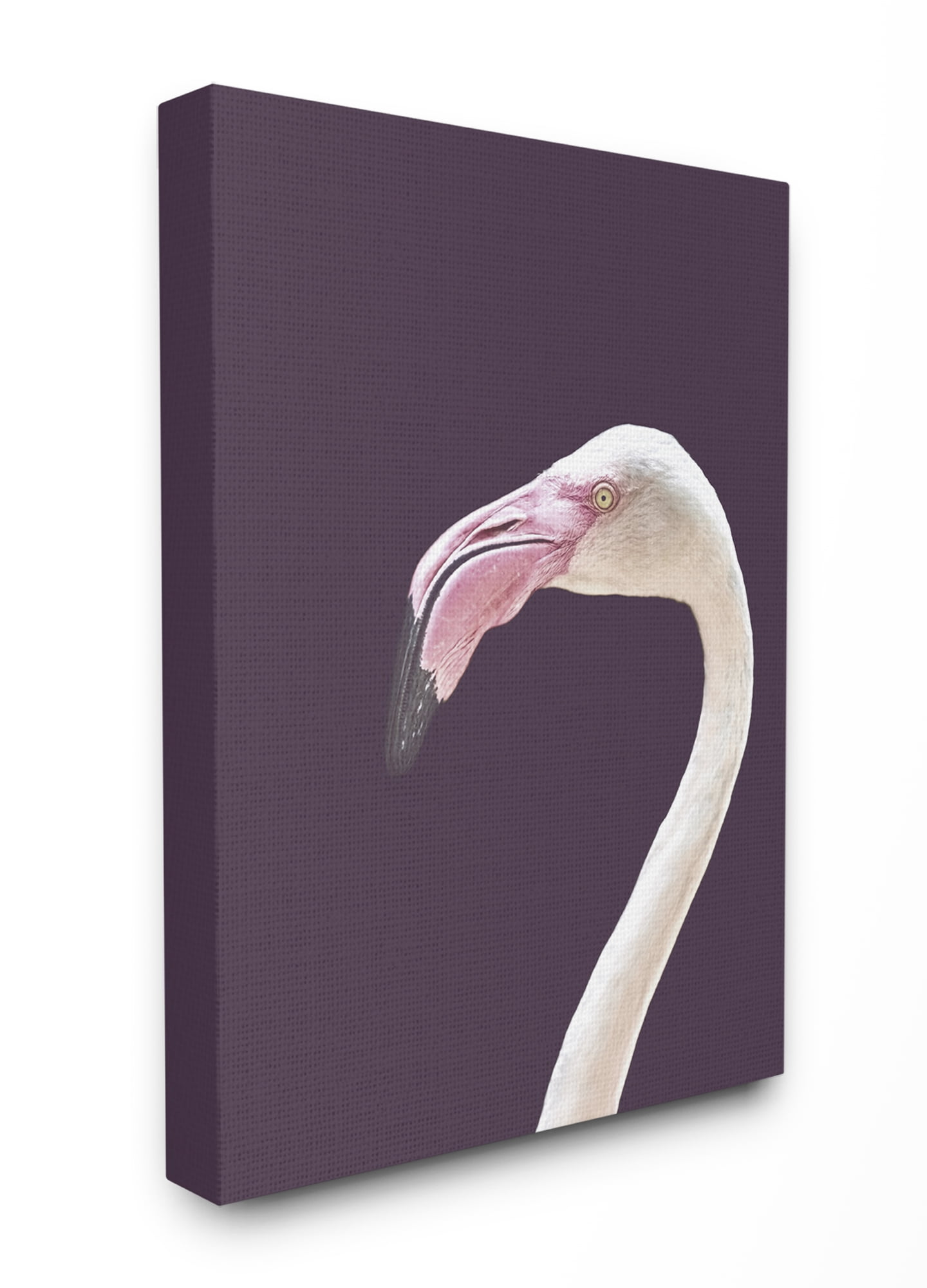 Stupell Home Décor Flamingo Pink Purple Portrait Design Canvas Wall Art by Design Fabrikken