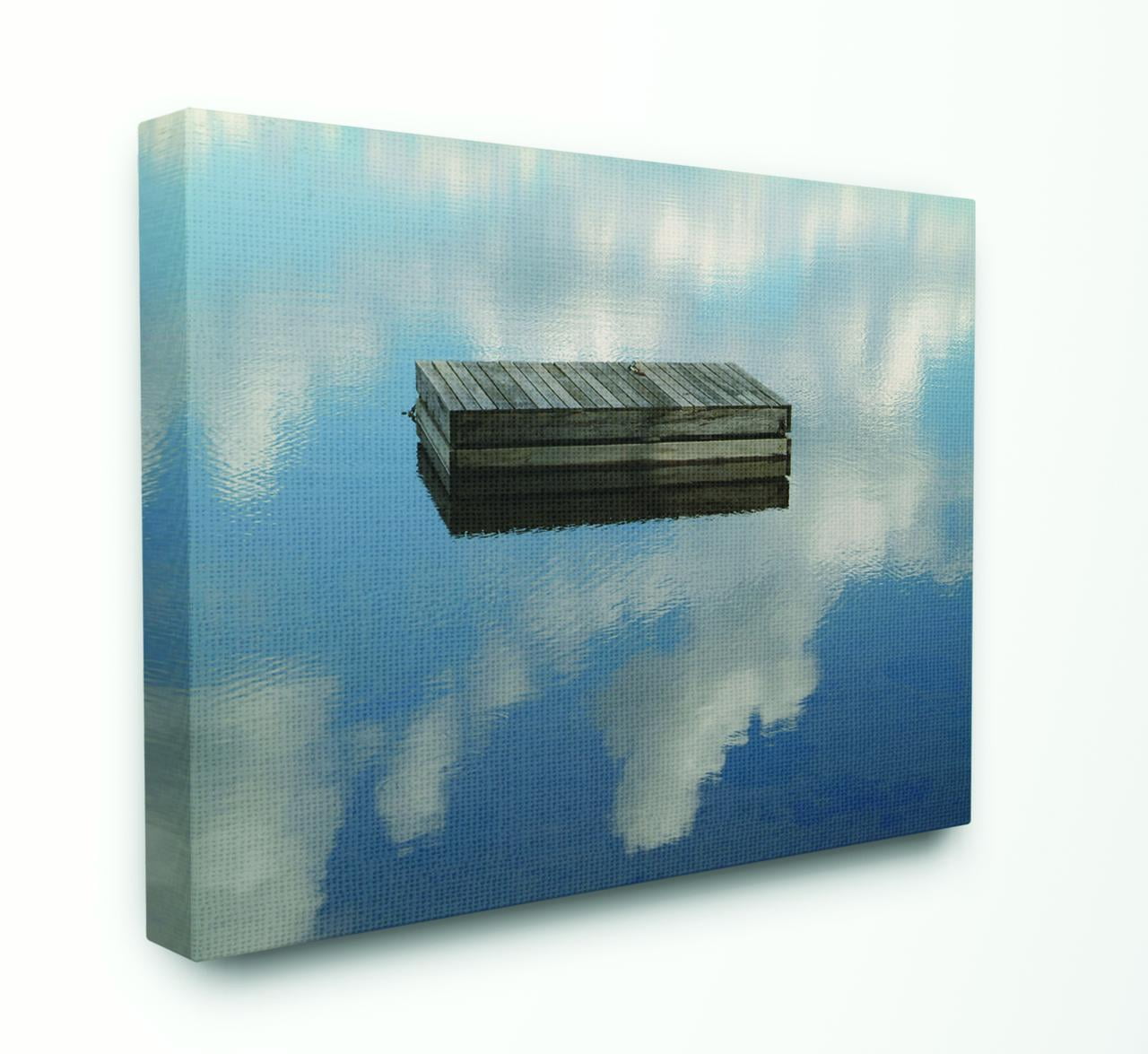 Stupell Home Décor Floating Dock Ocean Lake Landscape Photograph Canvas Wall Art by Joseph Elliott