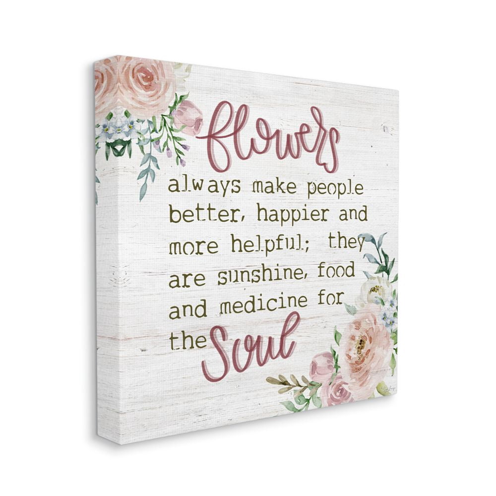 Stupell Home Décor Floral Framed Canvas Art Print, 2 in x 31 in