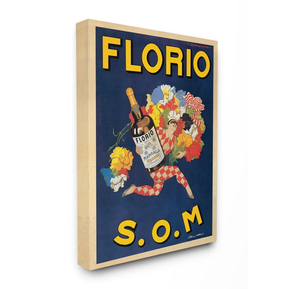 Stupell Home Décor Florio Vintage Poster Drink Design Canvas Wall Art by Marcello Dudovich
