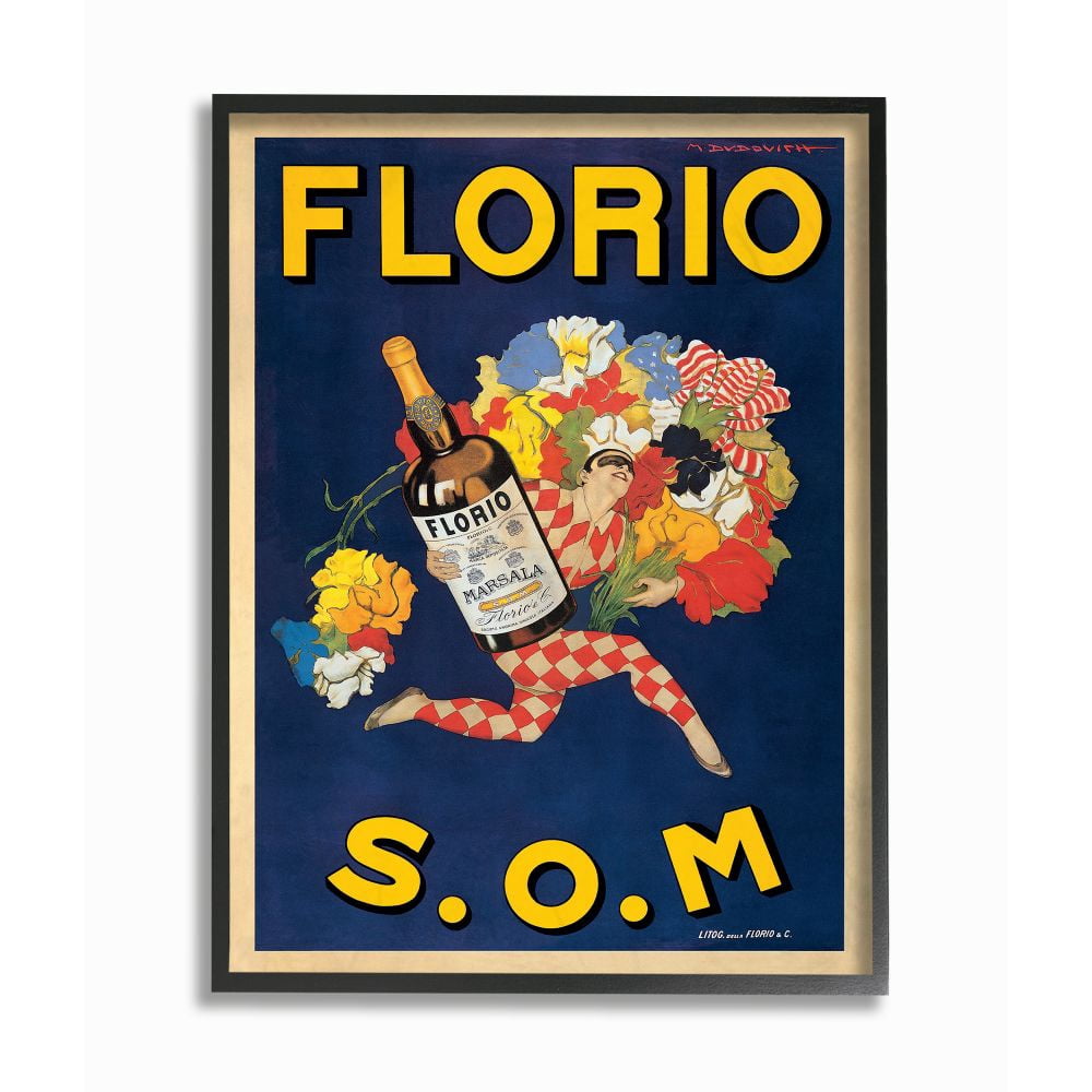 Stupell Home Décor Florio Vintage Poster Drink Design Framed Wall Art by Marcello Dundovic
