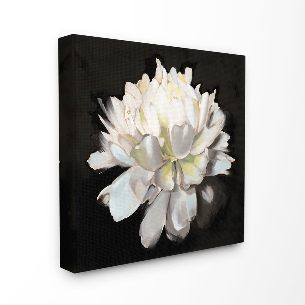 Stupell Home Décor Flower Bloom White Green Painting Canvas Wall Art by Third and Wall