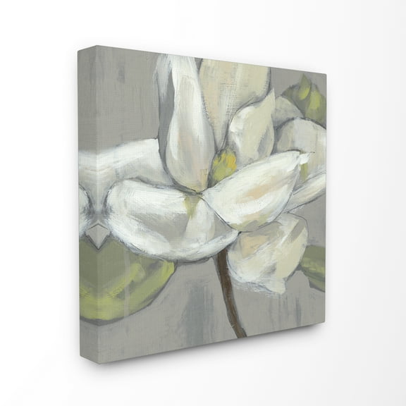 Stupell Home Décor Flower Petals Gray Green Painting Canvas Wall Art by Jennifer Goldberger