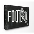 thumbnail image 1 of Stupell Home Décor Football Black and White Sports Word Design Canvas Wall Art by the Saturday Evening Post, 1 of 1