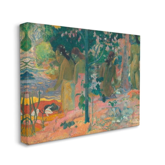 Stupell Home Décor Forest Pond Native Figures Classic Painting Canvas Wall Art by Paul Gauguin