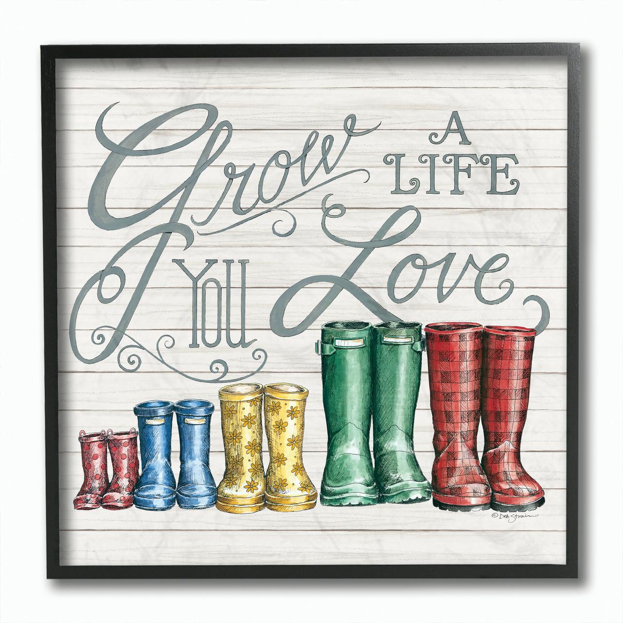 Stupell Home Décor Framed Art Print, 12" x 12", Deb Strain