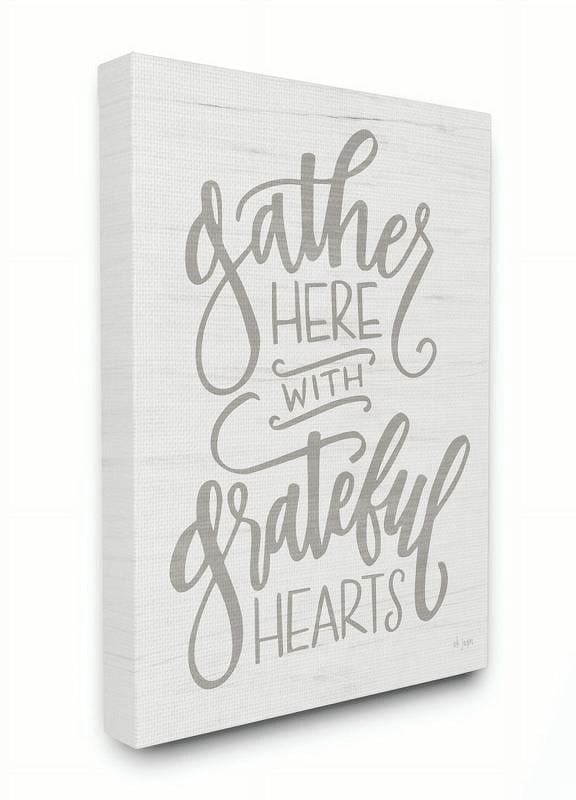 Stupell Home Décor Gather Here Family Gray White Word Design Canvas Wall Art by Jaxn Blvd.