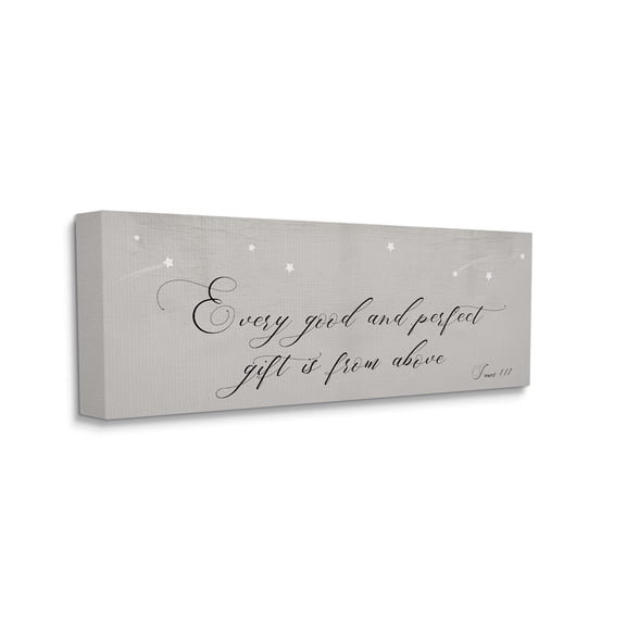 Stupell Home Décor Gift From Above James 1:17 Proverbs Shooting Stars, 17 x 40, Designed by Daphne Polselli