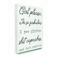 thumbnail image 1 of Stupell Home Décor Girl Please Glam Funny Wood Textured Word Design Canvas Wall Art by Daphne Polselli, 1 of 1