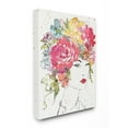 thumbnail image 1 of Stupell Home Décor Glam Fashion Flower Hair Figure Drawing Canvas Wall Art by Anne Tavoletti, 1 of 1