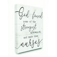 thumbnail image 1 of Stupell Home Décor God and Strange Nurses Funny Wood Textured Word Design Canvas Wall Art by Daphne Polselli, 1 of 1