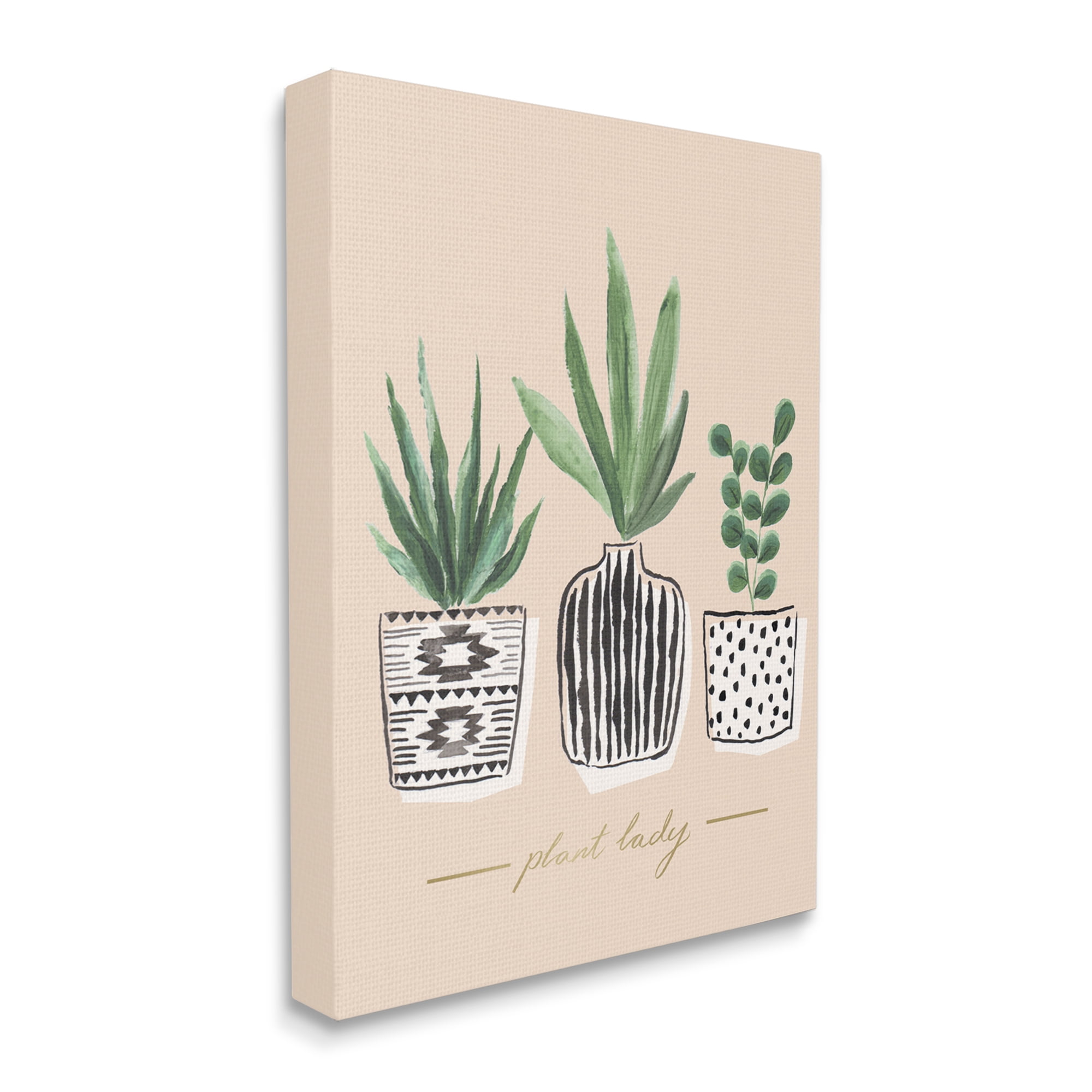 Stupell Home Décor Green Fern Trio Chic Patterns Plant Lady Sentiment, 30 x 40, Designed by Heather McLaughlin