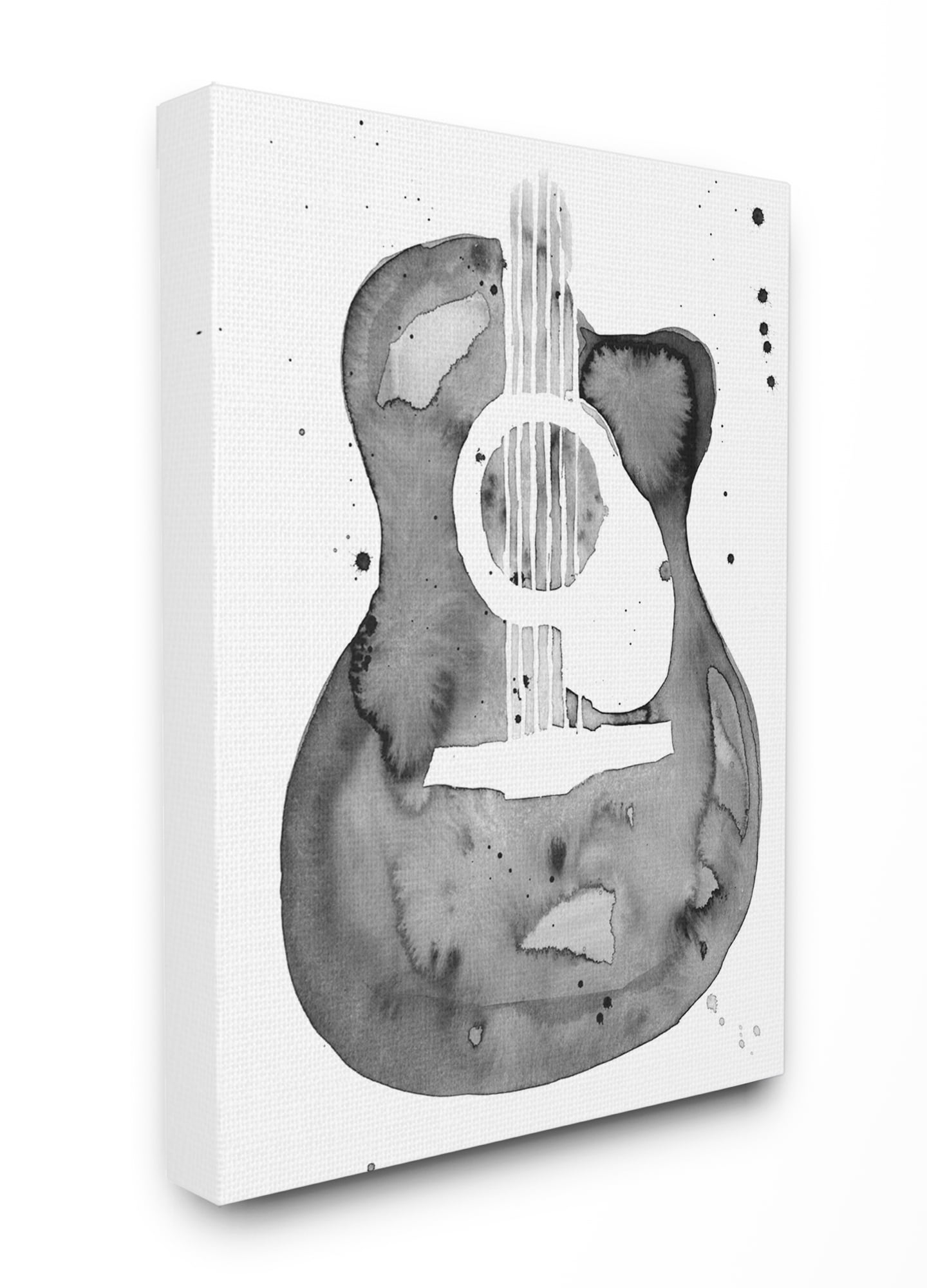 Stupell Home Décor Guitar Abstract Watercolor Pattern Painting Canvas Wall Art by Annie Warren