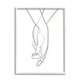 thumbnail image 1 of Stupell Home Décor Hands intertwined Romantic Gesture Minimal Linework, 11 x 14, Designed by Ros Ruseva, White Frame, 1 of 7