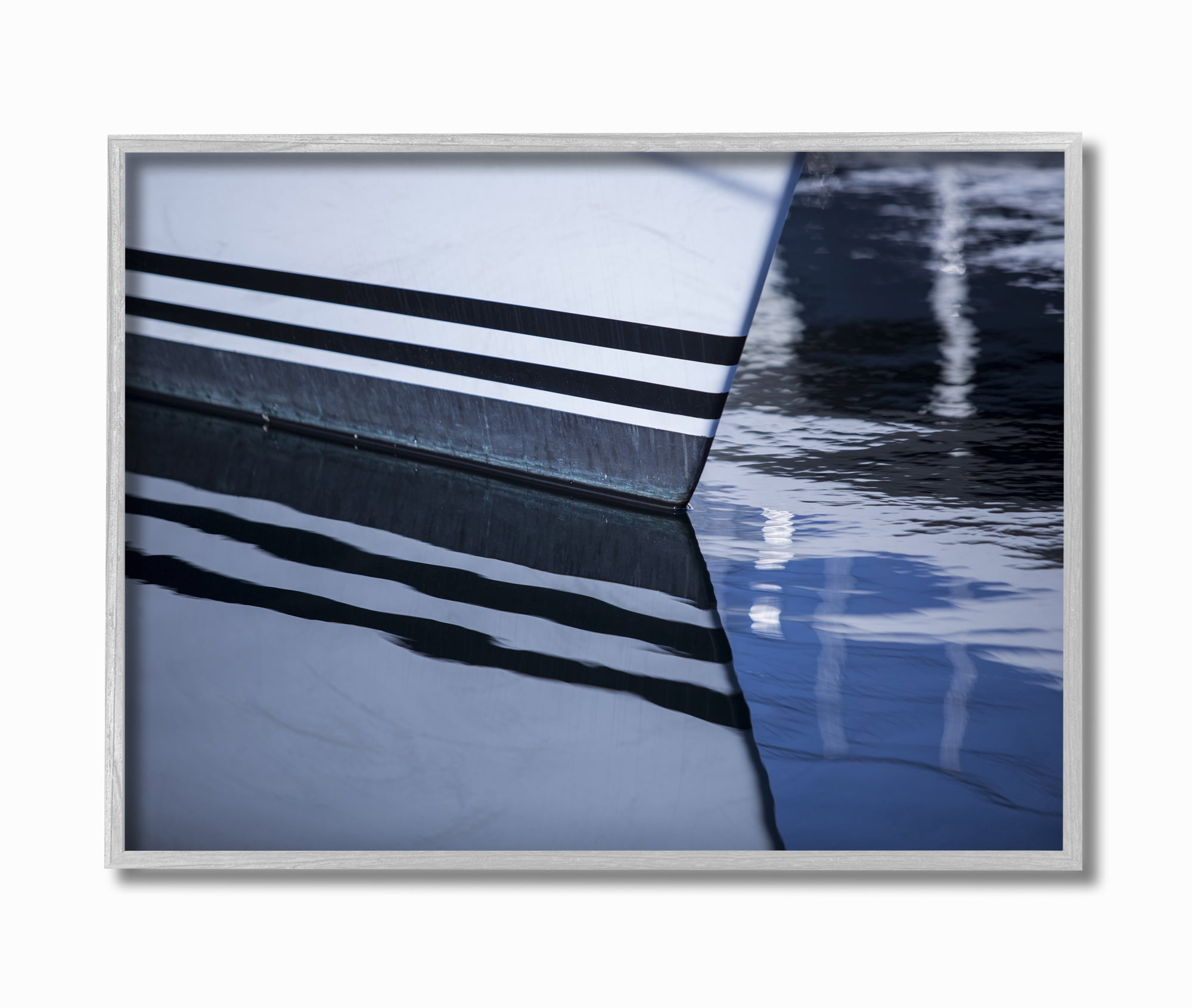 Stupell Home Décor Industries Boat Reflection Ocean Lake Photograph Framed Wall Art by Third and Wall