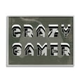 thumbnail image 1 of Stupell Home Décor Industries Crazy Gamer Quote Industrial Typography Rustic Controller, 11 x 14, Designed by Daphne Polselli, 1 of 7