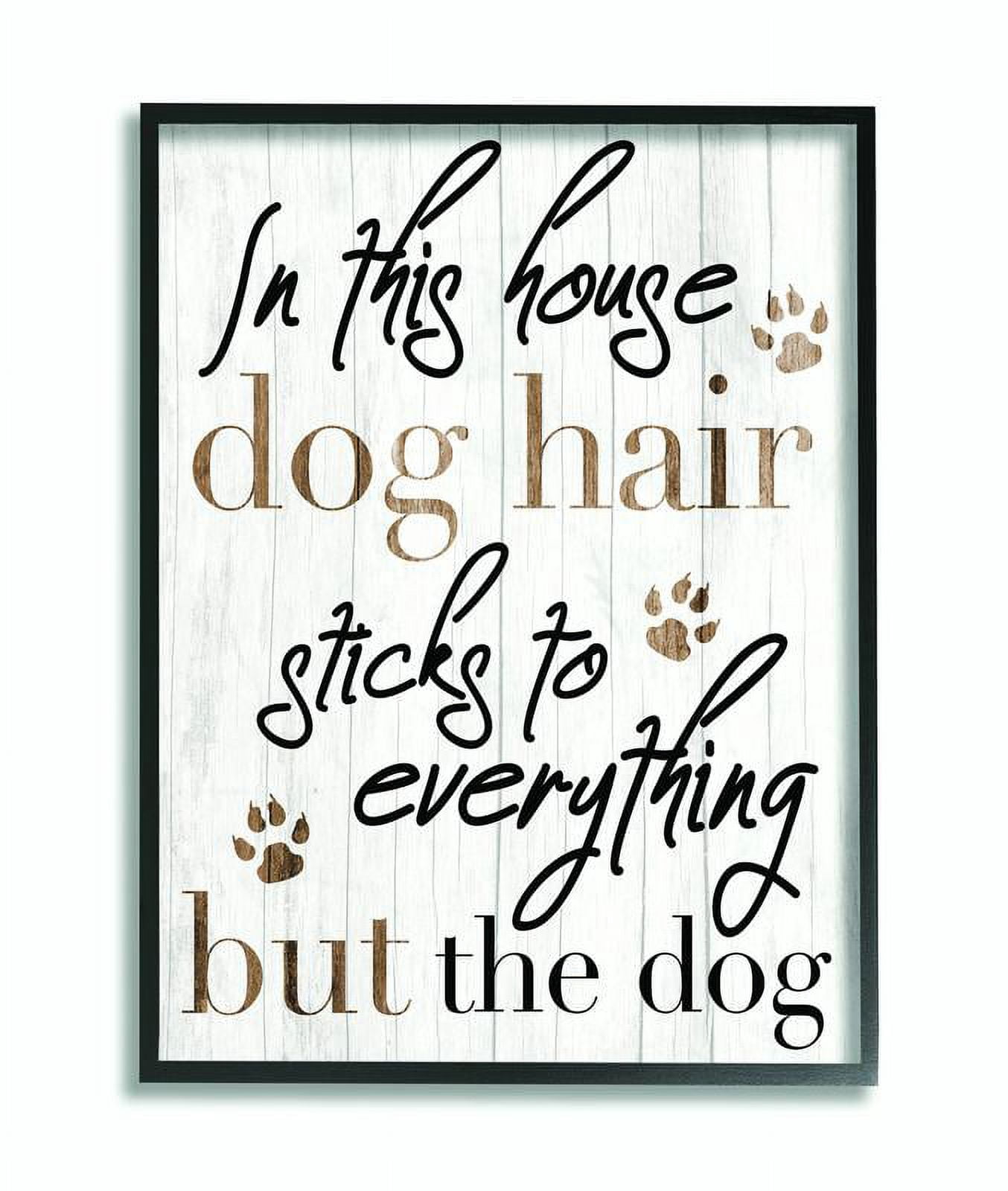 Stupell Home Décor Industries Dog Hair Sticks Funny Pet Word Design Framed Wall Art by Daphne Polselli