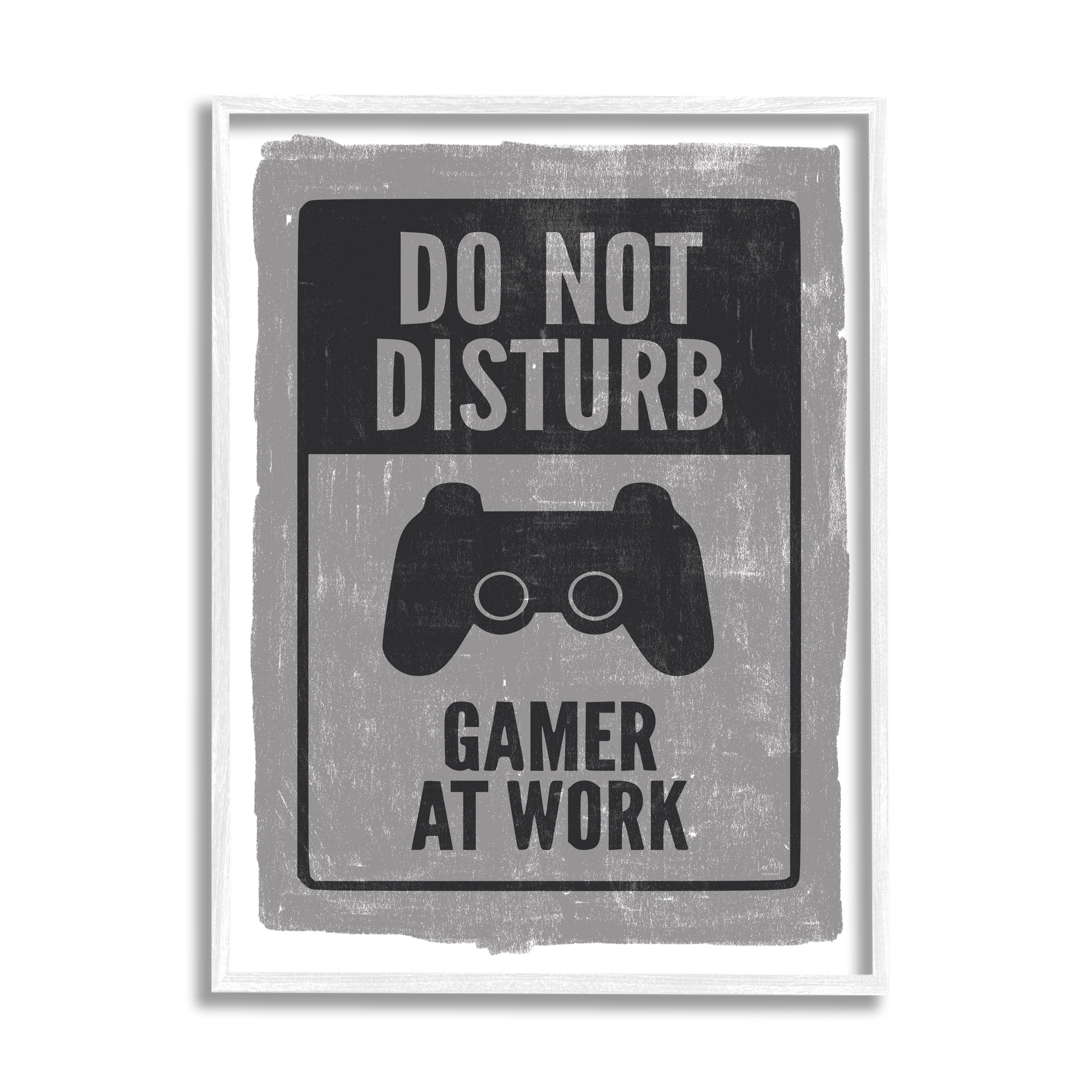 Stupell Home Décor Industries Don't Disturb Gamer at Work Video Game Controller, 11 x 14, Designed by Lux + Me Designs