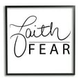 thumbnail image 1 of Stupell Home Décor Industries Faith Over Fear Motto Minimal Clean Typography, 12 x 12, Designed by SD Graphics Studio, 1 of 7