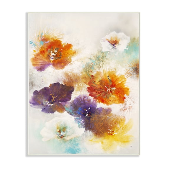 Stupell Home Décor Industries Flower Marks Abstract Painting Wood Plaque by Third and Wall