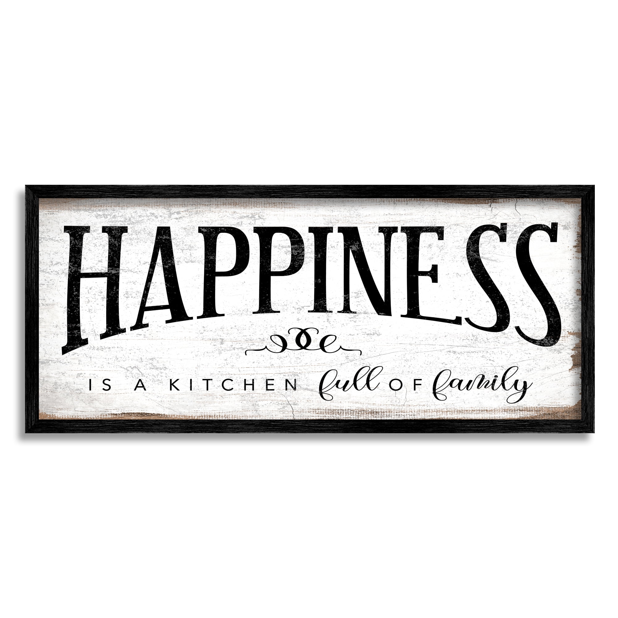Rustic Black Framed Wood Kitchen Sentiments Wall Art