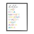 thumbnail image 1 of Stupell Home Décor Industries Hello Ciao Hola Namaste Greetings Rainbow Typography, 24 x 30, Designed by Elizabeth Tyndall, 1 of 6