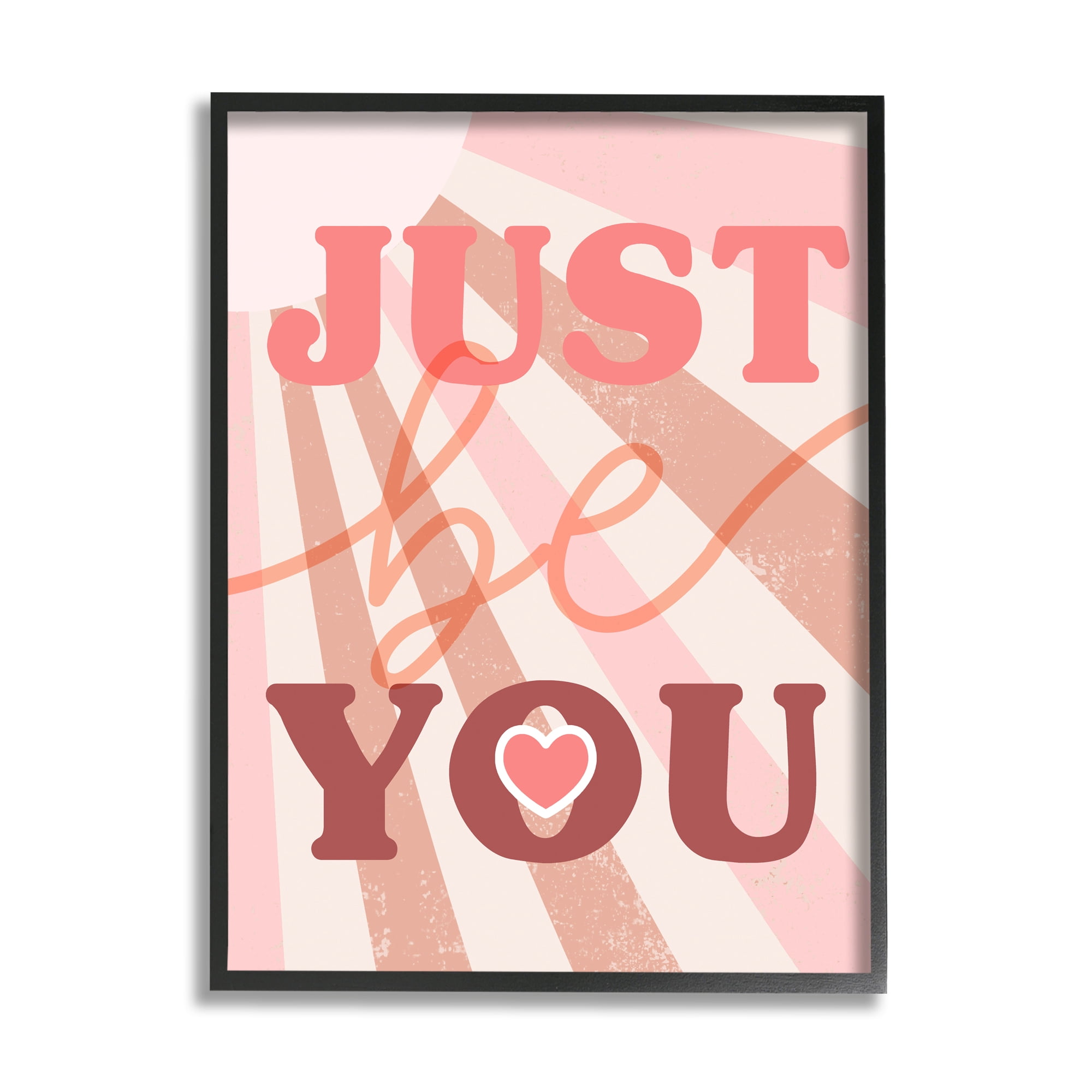 Stupell Home Décor Industries Just Be You Bold Encouragement Sunrays Heart, 11 x 14, Designed by Daphne Polselli
