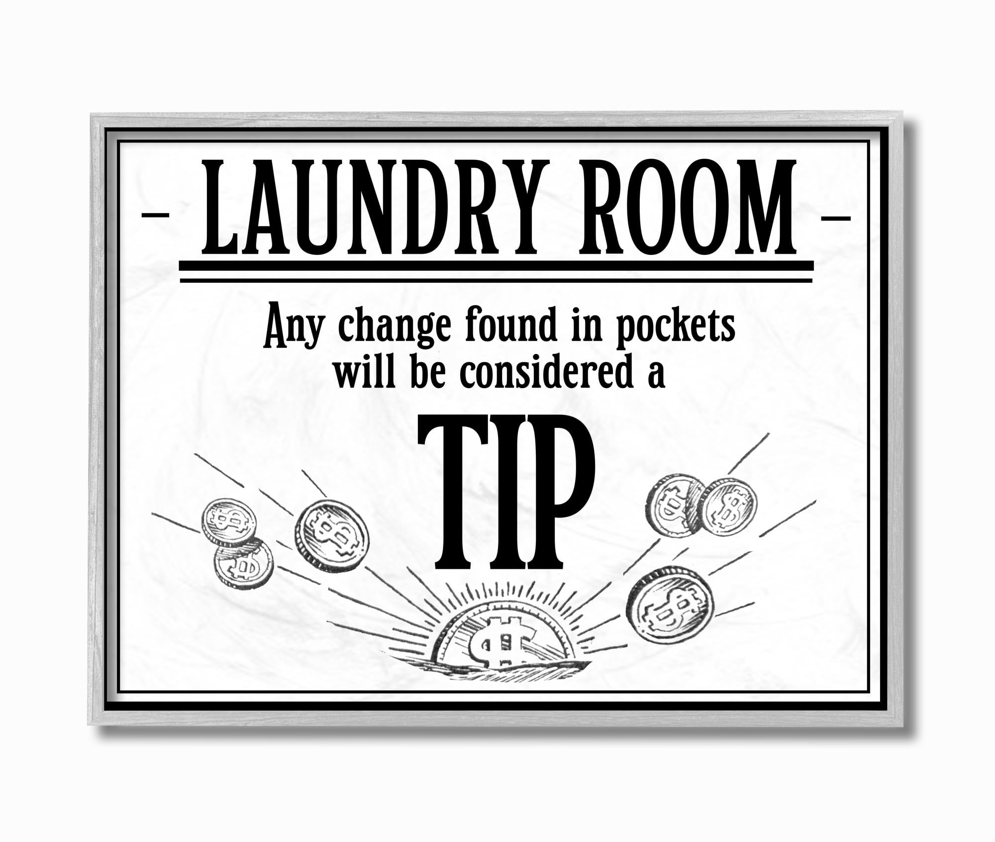 Stupell Home Décor Industries Laundry Room Tips Funny Bathroom Word Design Framed Wall Art by The Saturday Evening Post