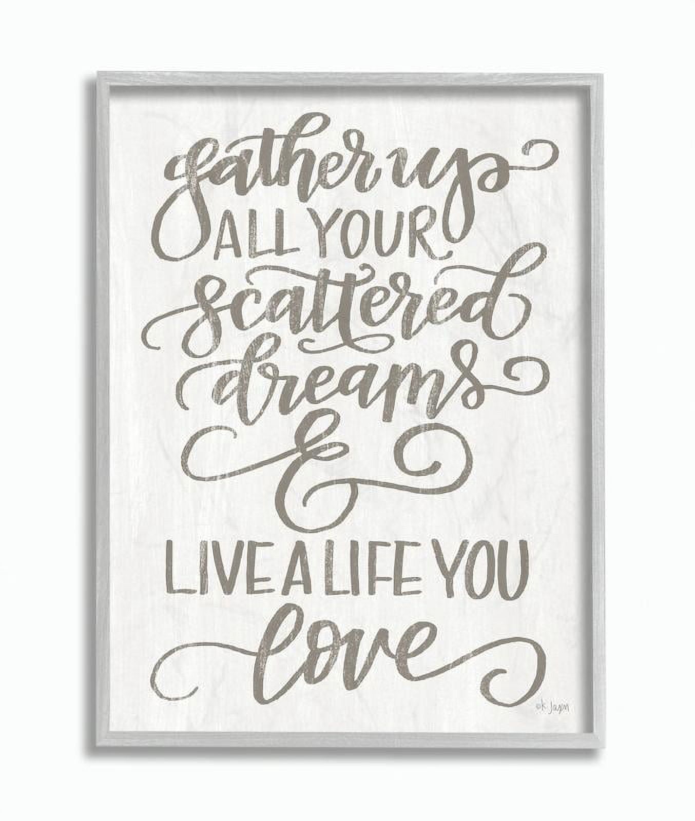 Stupell Home Décor Industries Live A Live You Love Gray White Family Word Design Framed Wall Art by Jaxn Blvd.