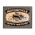 thumbnail image 1 of Stupell Home Décor Industries Motorcycle Safety Matches Grey Tan Bike Rider, 24 x 30, Designed by Mark Rogan, 1 of 7