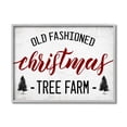 thumbnail image 1 of Stupell Industries Red Christmas Rustic Tree Farm Sign Gray Framed Design by Daphne Polselli, 1 of 6