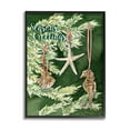 thumbnail image 1 of Stupell Industries Season's Greetings Nautical Christmas Tree Seashells Black Framed Design by Melissa Hyatt LLC, 1 of 5