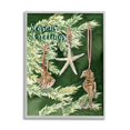 thumbnail image 1 of Stupell Home Décor Industries Season's Greetings Nautical Christmas Tree Seashells Gray Framed Design by Melissa Hyatt LLC, 1 of 5