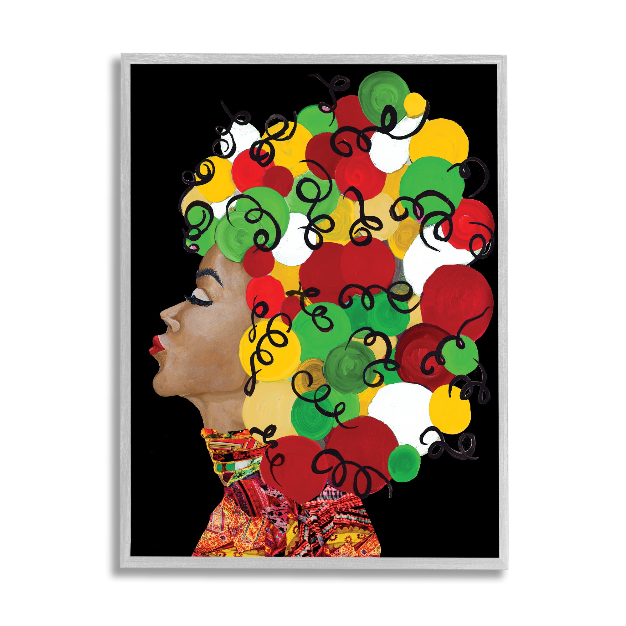 Stupell Home Décor Industries Singing Woman With Pop Abstract Hairstyle, 24 x 30, Designed by Gina Ritter