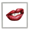 thumbnail image 1 of Stupell Home Décor Industries Sneering Lips Bold Emotion Red Lipstick Teeth, 24 x 24, Designed by Grace Popp, 1 of 6