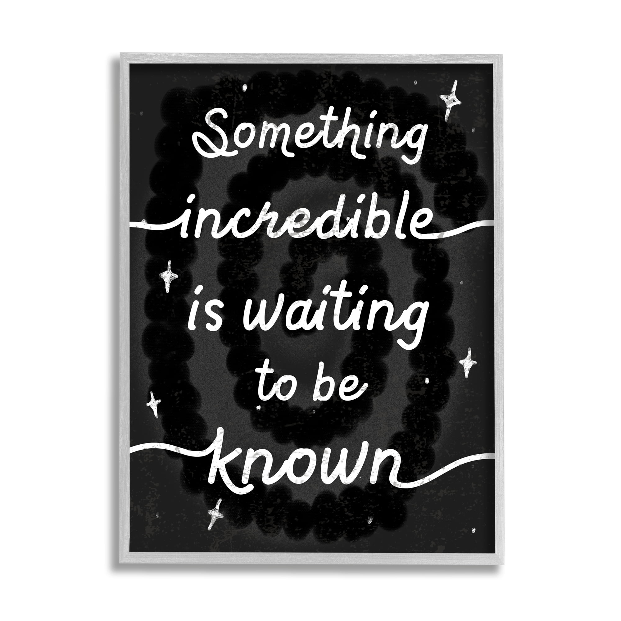 Stupell Home Décor Industries Something Incredible Is Waiting Phrase Retro Spotted Spiral, 11 x 14, Designed by Daphne Polselli