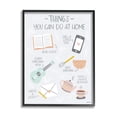 thumbnail image 1 of Stupell Home Décor Industries Things To Do At Home Illustrated Self Care Guide, 11 x 14, Designed by Kyra Brown, 1 of 7