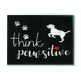thumbnail image 1 of Stupell Home Décor Industries Think Positive Dog Pet Black And White Word Design Framed Wall Art by Daphne Polselli, 1 of 1