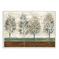 thumbnail image 1 of Stupell Home Décor Industries Tree Line Abstract Gold Blue Landscape Painting Wood Plaque by Main Line Studio, 1 of 1