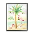 thumbnail image 1 of Stupell Home Décor Industries Tropical Flamingo Christmas Nautical Palm Tree Black Framed Design by Melissa Hyatt LLC, 1 of 6