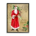 thumbnail image 1 of Stupell Home Décor Industries Vintage Santa Claus Vintage Christmas Postal Design Black Framed Design by Melissa Hyatt LLC, 1 of 6
